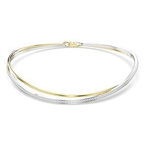 Swarovski Hyperbola Choker Necklace, Overlapping Design with Clear Round-Cut Stones in a Mixed Metal Finish, Part of the Hyperbola Collection Swarovski Hyperbola Choker Necklace, Overlapping Design with Clear Round-Cut Stones in a Mixed Metal Finish, Part of the Hyperbola Collection