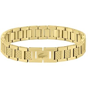 Lacoste Men's METROPOLE Collection Link Bracelet Embellished with petit piqué pattern Lacoste Men's METROPOLE Collection Link Bracelet Embellished with petit piqué pattern