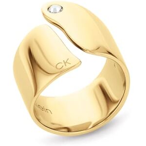 Calvin Klein Women's CK CHERISHED Collection Ring in Yellow Gold Embellished with a Crystal 35000663C Calvin Klein Women's CK CHERISHED Collection Ring in Yellow Gold Embellished with a Crystal 35000663C