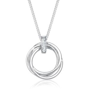 DIAMORE Elli DIAMONDS Necklace Women Circle Trio Pendant with Diamond (0.025 ct.) in 925 Sterling Silver DIAMORE Elli DIAMONDS Necklace Women Circle Trio Pendant with Diamond (0.025 ct.) in 925 Sterling Silver