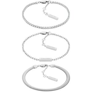 Calvin Klein Women's CK TRIO Collection Set of 3 Bracelets in Stainless Steel Embellished with Crystals 35000796 Calvin Klein Women's CK TRIO Collection Set of 3 Bracelets in Stainless Steel Embellished with Crystals 35000796