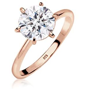 Elli Ring Ring Engagement Crystal925 Sterling Silver Rosegold-Plated Elli Ring Ring Engagement Crystal925 Sterling Silver Rosegold-Plated