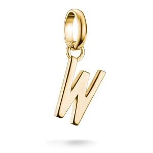 Thomas Sabo Charm Club Connect CC1229-413-39 18K Gold Plated 925 Sterling Silver Letter W Pendant Thomas Sabo Charm Club Connect CC1229-413-39 18K Gold Plated 925 Sterling Silver Letter W Pendant
