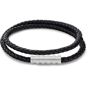 Calvin Klein Men's WRAPPED & BRAIDED Collection Bracelet with Double-Wrap Braided Black Leather 35000093 Calvin Klein Men's WRAPPED & BRAIDED Collection Bracelet with Double-Wrap Braided Black Leather 35000093