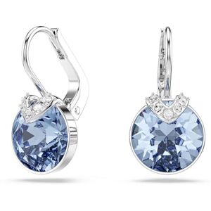 Swarovski Bella V Drop Earrings, Blue Round-Cut Crystals in a Rhodium-Finished Setting, Part of the Bella Collection Swarovski Bella V Drop Earrings, Blue Round-Cut Crystals in a Rhodium-Finished Setting, Part of the Bella Collection