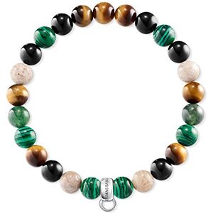 Thomas Sabo Unisex 925 Sterling Silver Heliotrope Tiger's Eye Simulated Malachite Jasper Obsidian Charm Bracelet of Length 15.5cm X0217-947-7-L15,5 Thomas Sabo Unisex 925 Sterling Silver Heliotrope Tiger's Eye Simulated Malachite Jasper Obsidian Charm Bracelet of Length 15.5cm X0217-947-7-L15,5