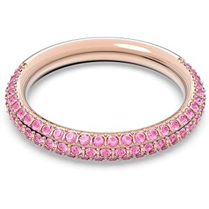 Swarovski Stone Ring, Mini Ring with Pink Pavé Crystals in a Rose Gold Tone Plated Setting, from the Stones Collection, Size 58 Swarovski Stone Ring, Mini Ring with Pink Pavé Crystals in a Rose Gold Tone Plated Setting, from the Stones Collection, Size 58