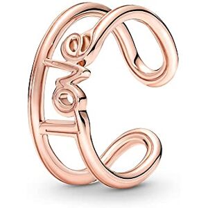 PANDORA ME Love Open Ring Women's 14K Rose Gold Plated Adjustable Ring Gold Jewellery PANDORA ME Love Open Ring Women's 14K Rose Gold Plated Adjustable Ring Gold Jewellery
