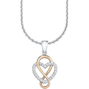 s.Oliver Chain with pendant Women Sets, with Zirconia synth., 42/45 cm, Gold, Heart, Comes in jewelry gift box, 9081684 s.Oliver Chain with pendant Women Sets, with Zirconia synth., 42/45 cm, Gold, Heart, Comes in jewelry gift box, 9081684