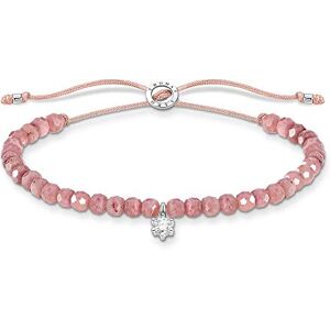 Thomas Sabo Women Bracelet Pink Pearls with White Stone 925 Sterling Silver A1987-401-9-L20V Thomas Sabo Women Bracelet Pink Pearls with White Stone 925 Sterling Silver A1987-401-9-L20V