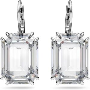 Swarovski Millenia drop earrings, Octagon cut, White, Rhodium plated Swarovski Millenia drop earrings, Octagon cut, White, Rhodium plated