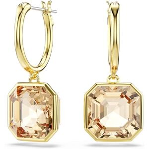 Swarovski Millenia Drop Earrings, Caramel Square-Cut Crystals in a Gold-Tone Finished Setting, Part of the Millenia Collection Swarovski Millenia Drop Earrings, Caramel Square-Cut Crystals in a Gold-Tone Finished Setting, Part of the Millenia Collection