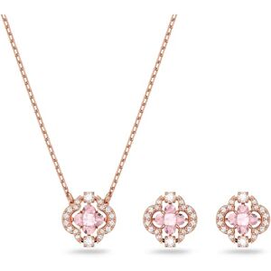 Swarovski Women's Jewellery Set, Crystals, Rose gold-tone plated,Zirconia / Pink, One Size Swarovski Women's Jewellery Set, Crystals, Rose gold-tone plated,Zirconia / Pink, One Size