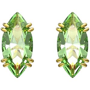 Swarovski Green Stud Earrings, Green Kite Cut Crystals, Gold Tone Plated Setting, from the Gema Collection Swarovski Green Stud Earrings, Green Kite Cut Crystals, Gold Tone Plated Setting, from the Gema Collection