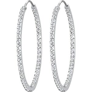 Elli Earrings Creoles Crystals 925 Sterling Silver Elli Earrings Creoles Crystals 925 Sterling Silver