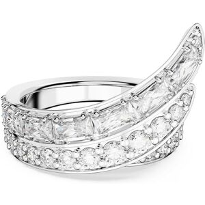 Swarovski Hyperbola Cocktail Ring, White Carbon Neutral Crystals in Mixed Cuts, Rhodium Plated Setting, from the Hyperbola Collection, Size 55 Swarovski Hyperbola Cocktail Ring, White Carbon Neutral Crystals in Mixed Cuts, Rhodium Plated Setting, from the Hyperbola Collection, Size 55