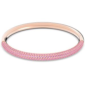 Swarovski Stone Bangle, Pink Pavé Crystals in a Rose Gold Tone Plated Setting, from the Stones Collection, Size Medium, S Swarovski Stone Bangle, Pink Pavé Crystals in a Rose Gold Tone Plated Setting, from the Stones Collection, Size Medium, S