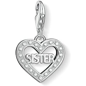 Thomas Sabo 1266-051-14 Women's Charm 925 Silver Zirconia White, one size, Sterling Silver, Cubic Zirconia Thomas Sabo 1266-051-14 Women's Charm 925 Silver Zirconia White, one size, Sterling Silver, Cubic Zirconia