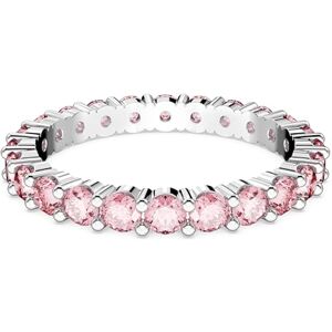 Swarovski Matrix ring, Round cut, Pink, Rhodium plated, 52 Swarovski Matrix ring, Round cut, Pink, Rhodium plated, 52