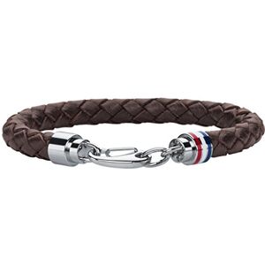 Tommy Hilfiger Jewelry Men's Braided Leather Bracelet Brown 2700530 Tommy Hilfiger Jewelry Men's Braided Leather Bracelet Brown 2700530