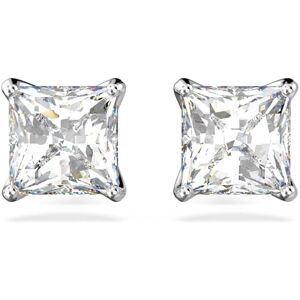 Swarovski Attract stud earrings, Square cut, White, Rhodium plated Swarovski Attract stud earrings, Square cut, White, Rhodium plated