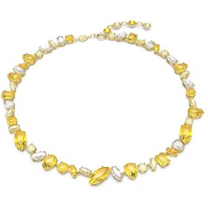 Swarovski Gema necklace, Mixed cuts, Yellow, Gold-tone plated Swarovski Gema necklace, Mixed cuts, Yellow, Gold-tone plated