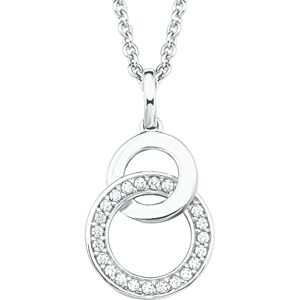 s.Oliver Chain with pendant Women Sets, with Zirconia synth., 42+3 cm, Silver, Comes in jewelry gift box, 2025992 s.Oliver Chain with pendant Women Sets, with Zirconia synth., 42+3 cm, Silver, Comes in jewelry gift box, 2025992