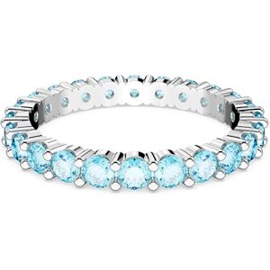 Swarovski Matrix ring, Round cut, Blue, Rhodium plated, 50 Swarovski Matrix ring, Round cut, Blue, Rhodium plated, 50