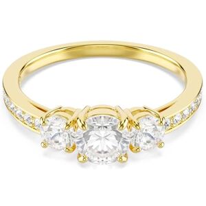 Swarovski Stilla Attract ring Round cut, White, Gold-tone plated Swarovski Stilla Attract ring Round cut, White, Gold-tone plated