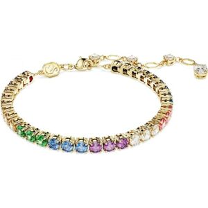Swarovski Matrix bracelet, Round cut, Multicoloured, Gold-tone plated Swarovski Matrix bracelet, Round cut, Multicoloured, Gold-tone plated