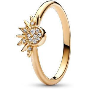 PANDORA Moments Celestial Sparkling sun 14k gold-plated ring with clear cubic zirconia, 48 PANDORA Moments Celestial Sparkling sun 14k gold-plated ring with clear cubic zirconia, 48