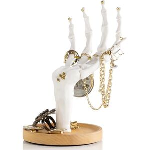 Suck UK Gothic Jewellery Skeleton Hand Gothic Home Decor Jewelry Holder Goth Gifts For Women Halloween Home Decor Ring Holder Goth Necklace Bedroom Accessories Trinket Dish White Suck UK Gothic Jewellery Skeleton Hand Gothic Home Decor Jewelry Holder Goth Gifts For Women Halloween Home Decor Ring Holder Goth Necklace Bedroom Accessories Trinket Dish White
