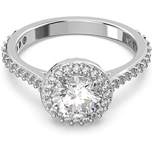 Swarovski Constella Cocktail Ring, White Brilliant Cut and Pavé Crystals in a Rhodium Plated Setting, from the Constella Collection, Size 52 Swarovski Constella Cocktail Ring, White Brilliant Cut and Pavé Crystals in a Rhodium Plated Setting, from the Constella Collection, Size 52