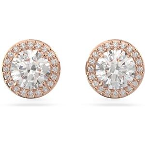 Swarovski Constella Stud Earrings, White Round Cut Crystals in a Rose Gold Tone Plated Setting, from the Constella Collection Swarovski Constella Stud Earrings, White Round Cut Crystals in a Rose Gold Tone Plated Setting, from the Constella Collection