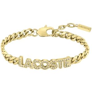 Lacoste Women's SCRIPT Collection Chain Bracelet in Yellow Gold Embellished with Crystals 2040063 Lacoste Women's SCRIPT Collection Chain Bracelet in Yellow Gold Embellished with Crystals 2040063