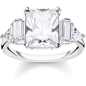 Thomas Sabo Women Ring White Stones 925 Sterling Silver TR2262-051-14,Size:N Thomas Sabo Women Ring White Stones 925 Sterling Silver TR2262-051-14,Size:N