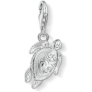 Thomas Sabo Women Charm Pendant Tortoise 925 Sterling Silver, Black Enamelled 1222-007-12 Thomas Sabo Women Charm Pendant Tortoise 925 Sterling Silver, Black Enamelled 1222-007-12
