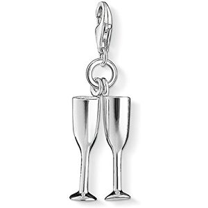 Thomas Sabo Women Charm Pendant Champagne Flutes Charm Club 925 Sterling Silver 1288-001-12 Thomas Sabo Women Charm Pendant Champagne Flutes Charm Club 925 Sterling Silver 1288-001-12