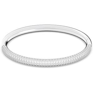 Swarovski Women's Stone bangle, White, Rhodium plated, Crystals, Stainless steel / White, Small Swarovski Women's Stone bangle, White, Rhodium plated, Crystals, Stainless steel / White, Small