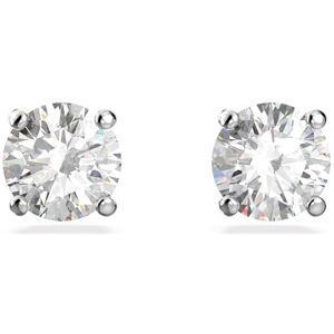 Swarovski Attract Round Stud Earrings with Clear Crystals on a Rhodium Plated Setting, .05 cm, a Part of the Attract Collection Swarovski Attract Round Stud Earrings with Clear Crystals on a Rhodium Plated Setting, .05 cm, a Part of the Attract Collection
