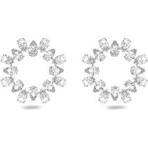 Swarovski Circular Earrings, White Crystal Earrings in a Rhodium Plated Setting, from the Millenia Collection Swarovski Circular Earrings, White Crystal Earrings in a Rhodium Plated Setting, from the Millenia Collection