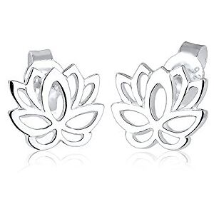 Elli Women's 925 Sterling Silver Xilion Cut Flower Stud Earrings Elli Women's 925 Sterling Silver Xilion Cut Flower Stud Earrings
