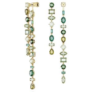 Swarovski Gema Drop Earrings, Multi-Coloured Crystals in a Gold-Tone Plated Setting, from the Gema Collection Swarovski Gema Drop Earrings, Multi-Coloured Crystals in a Gold-Tone Plated Setting, from the Gema Collection