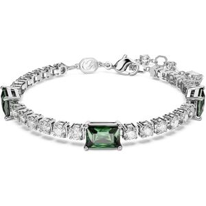 Swarovski Matrix Tennis Bracelet, White and Green Crystals in a Rhodium Plated Setting, from the Matrix Collection Swarovski Matrix Tennis Bracelet, White and Green Crystals in a Rhodium Plated Setting, from the Matrix Collection