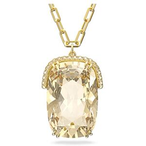 Swarovski Harmonia Pendant Necklace, Yellow Cushion Cut Crystal in a Yellow Gold Tone Plated Setting from the Harmonia collection Swarovski Harmonia Pendant Necklace, Yellow Cushion Cut Crystal in a Yellow Gold Tone Plated Setting from the Harmonia collection