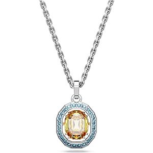 Swarovski Chroma pendant, Octagon cut, Multicoloured, Rhodium plated Swarovski Chroma pendant, Octagon cut, Multicoloured, Rhodium plated