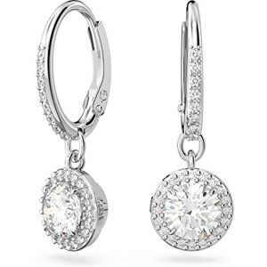 Swarovski Constella Drop Earrings, White Round Cut Crystals in a Rhodium Plated Setting, from the Constella Collection Swarovski Constella Drop Earrings, White Round Cut Crystals in a Rhodium Plated Setting, from the Constella Collection