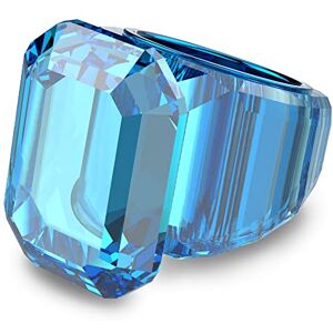 Swarovski Lucent Ring, Blue Octagon Cut Crystal and Blue Crystal Band with Metal Inlay, from the Lucent Collection, Size 55 Swarovski Lucent Ring, Blue Octagon Cut Crystal and Blue Crystal Band with Metal Inlay, from the Lucent Collection, Size 55