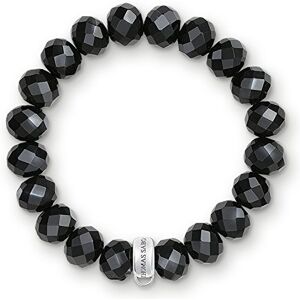 Thomas Sabo Women Charm Bracelet Obsidian Charm Club 925 Sterling Silver X0035-023-11 Thomas Sabo Women Charm Bracelet Obsidian Charm Club 925 Sterling Silver X0035-023-11