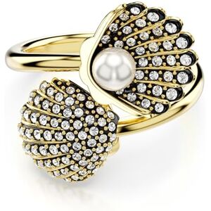 Swarovski Idyllia White Crystal Pearl Ring, Gold-tone plated, Open Ring, Statement, Modern, Summer Collection Swarovski Idyllia White Crystal Pearl Ring, Gold-tone plated, Open Ring, Statement, Modern, Summer Collection
